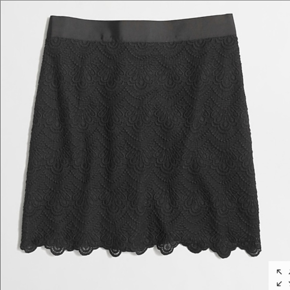J Crew scallop lace skirt